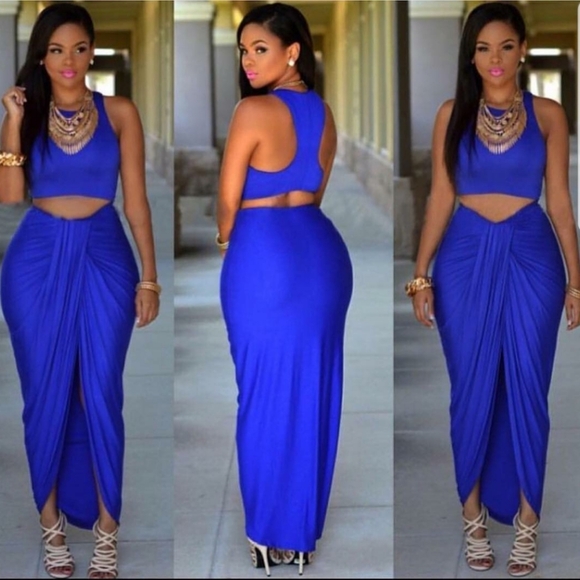 Dresses & Skirts - Brand New Royal Blue Skirt Set sz L/XL